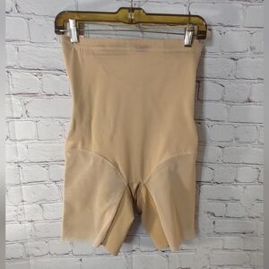 Honeylove Womens Large All Over Sculpt Super Power Shorts Nude Shapewear